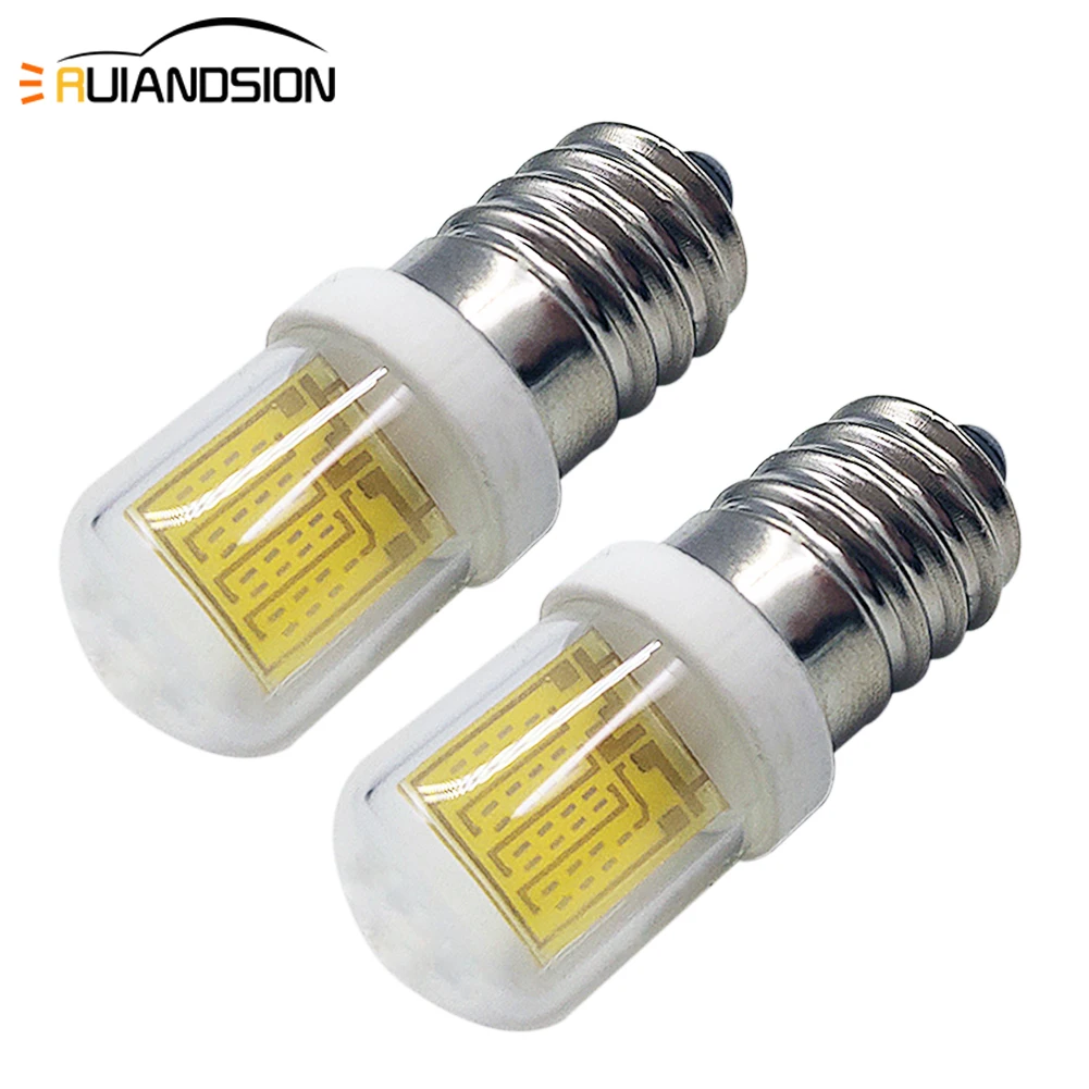 RUIANDSION 2 Pcs E14 Led Bulb AC 200V-240V 220V 6000K 4300K Warm White 600Lm Screw Base 15mm Ceiling Lamp Chandelier Oven Light