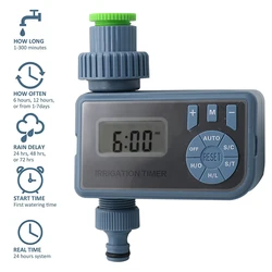 Smart Electronic Water Timer Automatic LCD Display Digital Irrigation Controller Waterproof Cover Home Garden Watering Timer