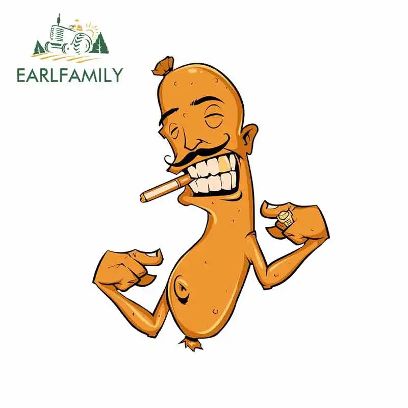 EARLFAMILY 13cm x 10.5cm for Sausage Fest Cartoon Anime Car Stickers Vinyl JDM Bumper Trunk Truck Graphics RV VAN DIY Fine Decal