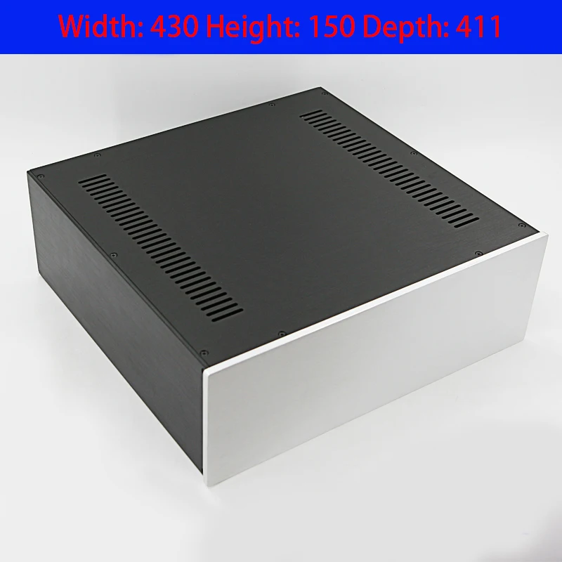 

KYYSLB 430*150*408MM 4315C All Aluminum Amplifier Chassis Sell DIY Box Enclosure Amplifier Case with Cooling Holes