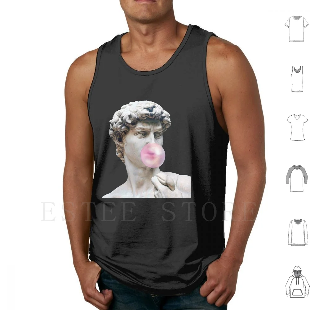 David With Bubble Gum Tank Tops Vest David Michelangelo Michel Ange Statue Italy Eye Oeil Eyes Yeux Plastic Plastique