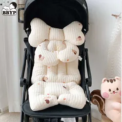 Baby Thicken Bear Embroidery Stroller Accessories Cotton Diapers Changing Nappy Pad Seat Carriages Pram Buggy Car General Mat