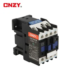 3 Phase Motor Magnetic Contactor Relay 12A 3 Pole 1NO AC 24V 110V 220 Volts 380V Coil CJX2-1210 3P+1NO Normal  Din Rail Mounting