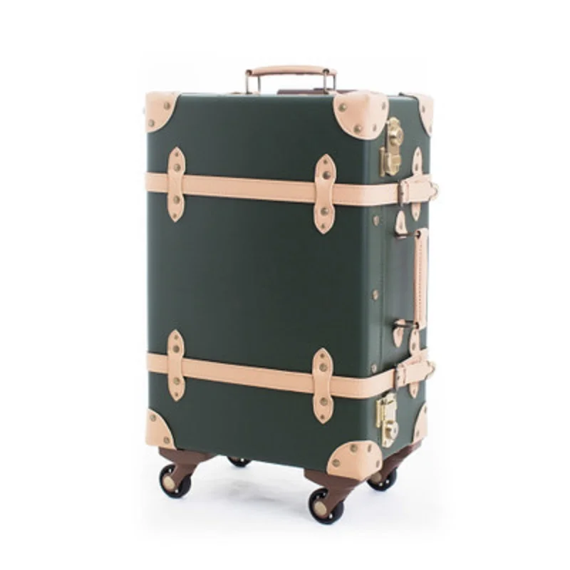 CARRYLOVE Business Women travel essential 20/24/28 inch PU Vintage Rolling Luggage Spinner brand Travel Suitcase