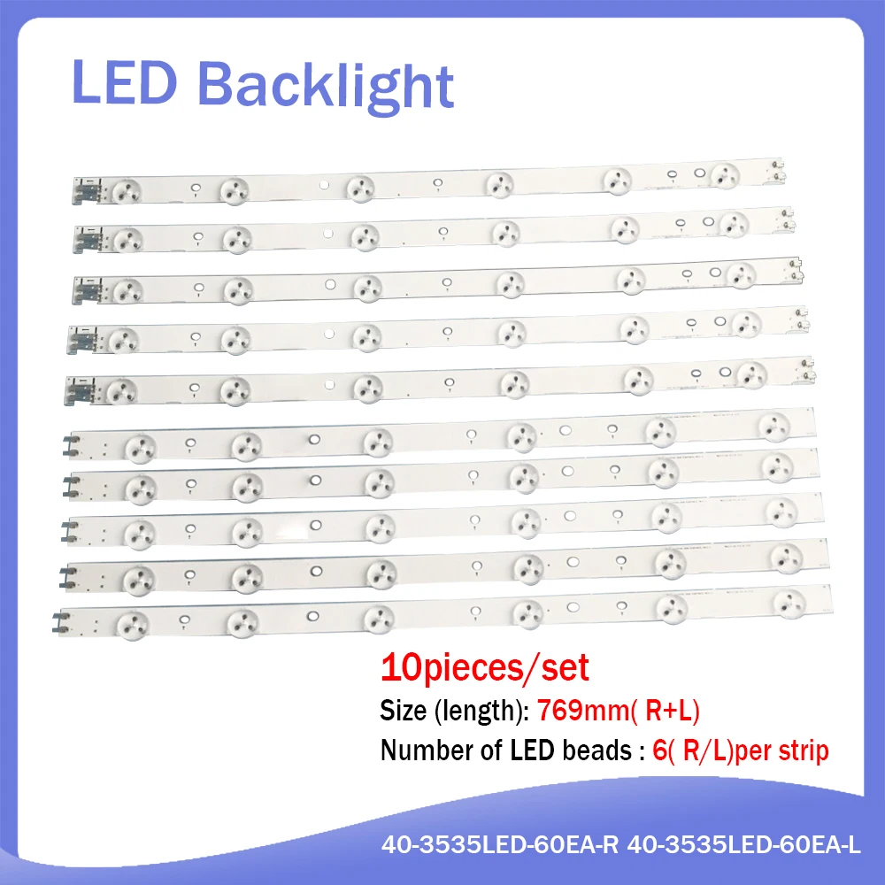 

LED Backlight Strip Lamp For 40-3535LED-60EA-R 40-3535LED-60EA-L UE40EH5300 CY-DE400BGSV1V UE40EH5000 UN40EH6030 BN96-24090A