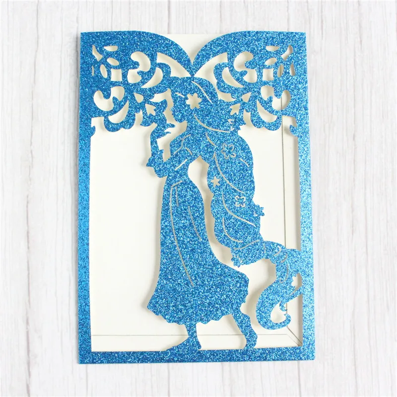 Pretty Girl Laser Cut Wedding Invitations Card Greeting Cards Valentine's Day Wedding Decoration Party Supplies