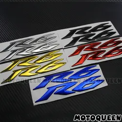 Motor Body Sticker Decal Case For YZF R6 logo YZF-R6 YZF600 Motorcycle Body Shell Label Stickers 3D Decals Stickers Emblem