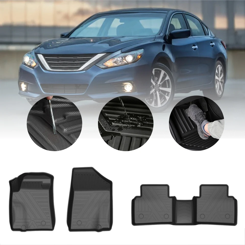 Fully Surrounded Foot Pad For Nissan Altima 2013-2015 2016 2017 2018 Car Waterproof Non-Slip Rubber Floor Mat TPE Car Accessorie