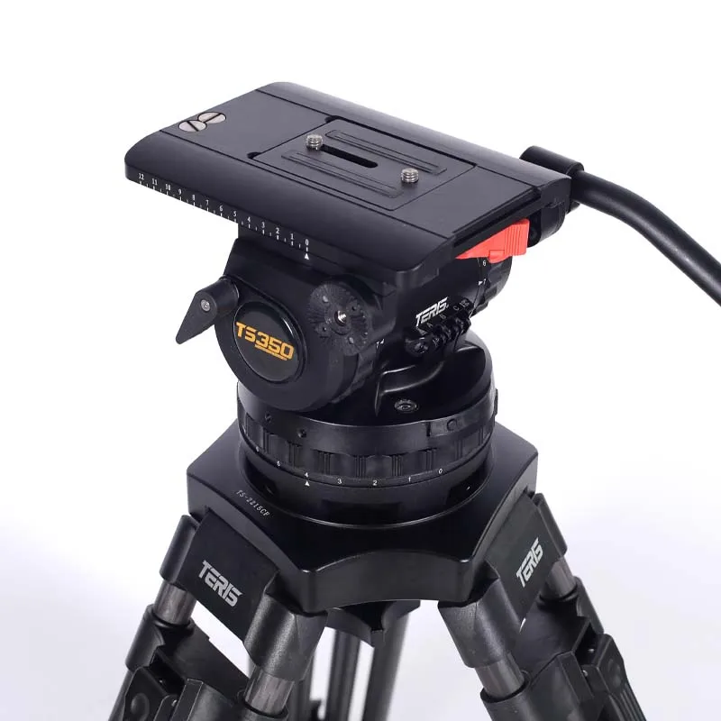 Teris السائل رئيس 100 مللي متر رئيس المناسب 30 كجم حمولة للكاميرا ترايبود معدات التصوير المهنية TS100 TS120 TS150 TS300