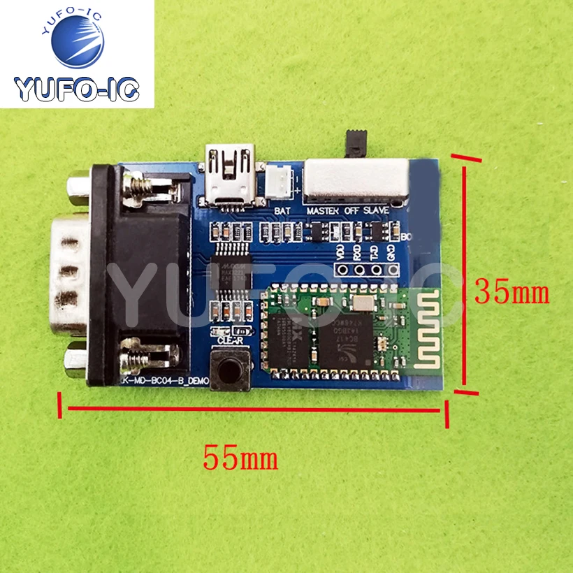 2pcs Bluetooth-compatible Serial Port Adapter To RS232 Bluetooth-compatible Communication Module Expansion Demonstration Board