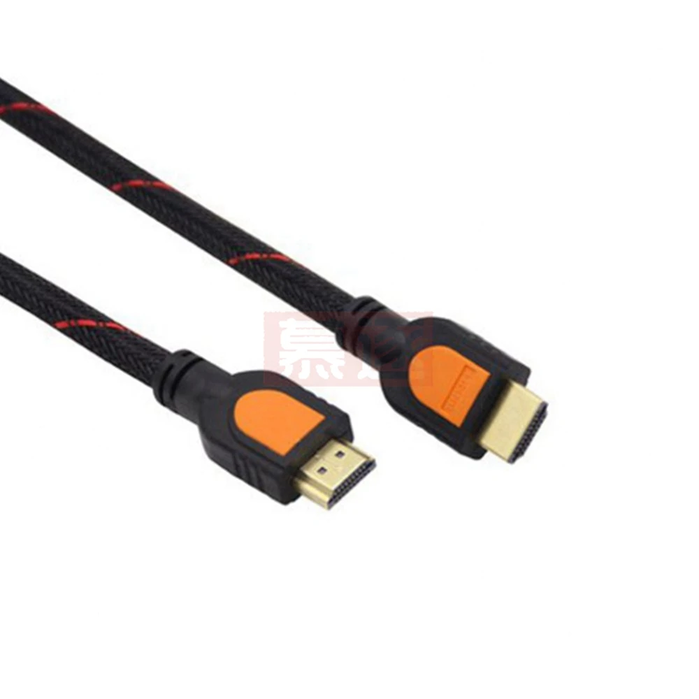 Short HD-compatible Cable Standard male to Male One Feet 1.4 Braided 30cm Cables 1080p Gold 3D Portable Durable