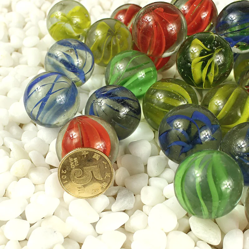 10/20PCS 14mm Colorful Glass Marbles Kids Marble Balls Run Game Solitaire Toy Accs Vase Filler&Fish Tank Home Decor Canicas