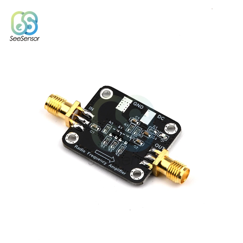 Imagem -04 - Amplificador de Banda Larga 10khz para 1ghz 10dbm rf Módulo Lna hf Vhf Uhf fm Rádio Amador Placa Amplificadora de Baixo Ruído dc 12v