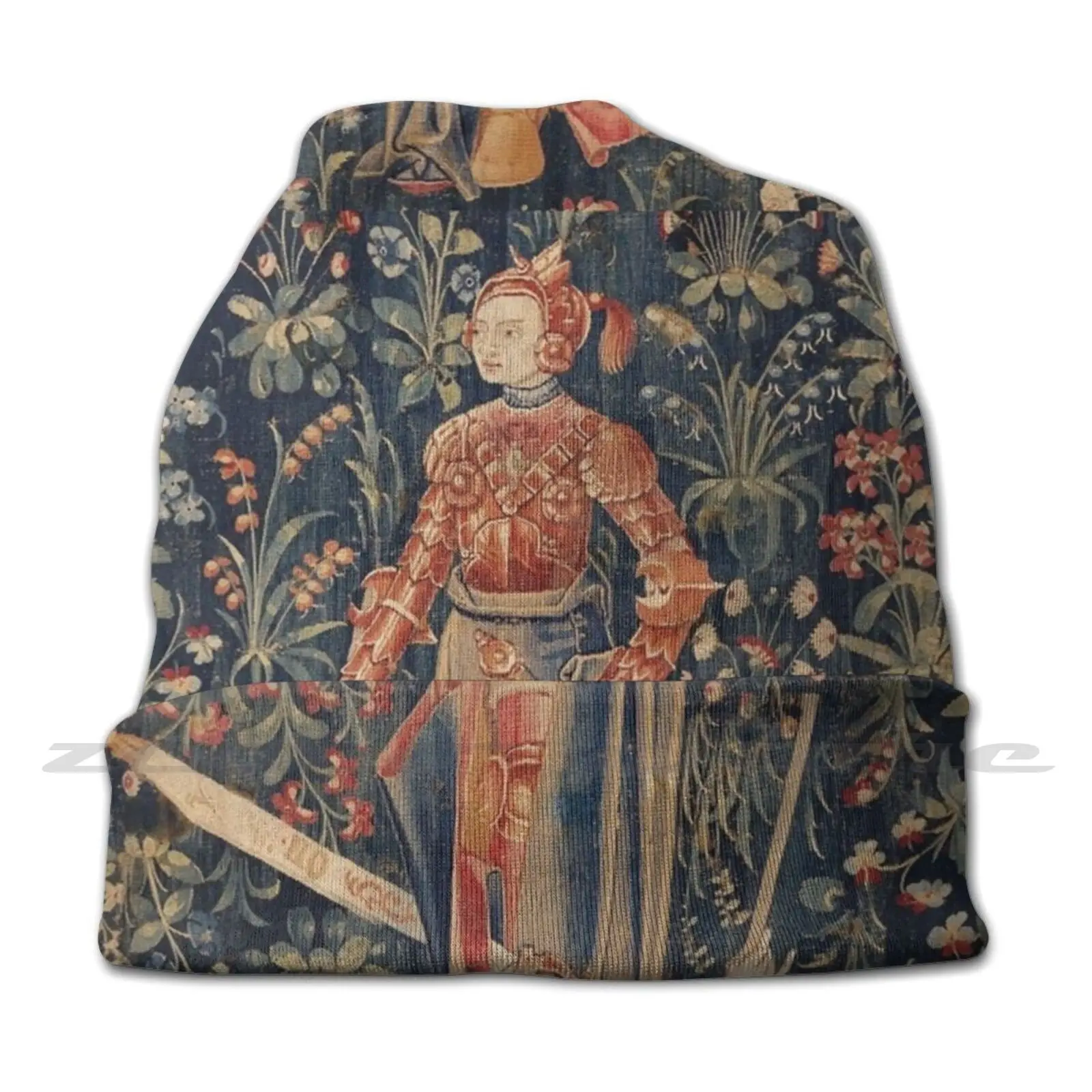 Joan Of Arc Medieval Knight Tapestry Painting Knit Hat Hedging Cap Soft Elasticity Outdoor Sports Leisure Medieval Renaissance