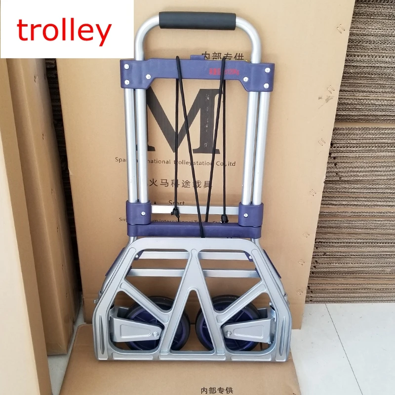 Trolley Folding Portable Load King Small Pull Cart Trolley Pull Cargo Truck Trolley Car