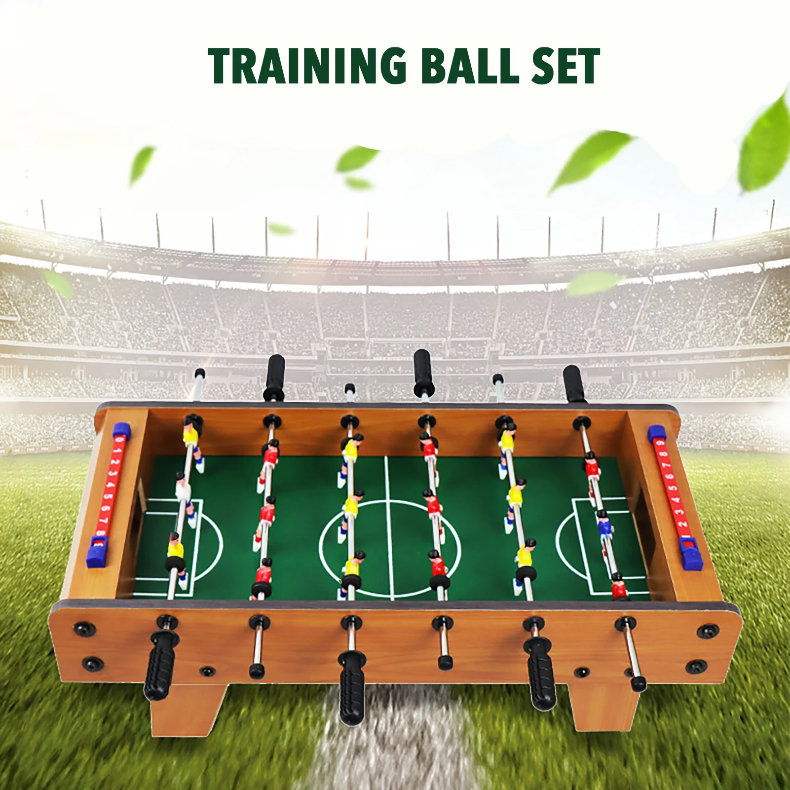 Mini Tabletop Foosball Game Set Table Portable Soccer Board Game Sets Mini Score Keeper For Adults Kids Toy