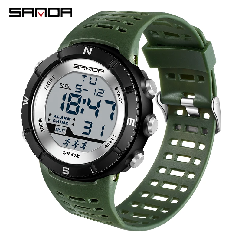 2020 SANDA 386 Top Brand Men Watches Sport Military Fashion Male Digital Quartz LED Watch For Boys Waterproof Cartoon Wristwatch