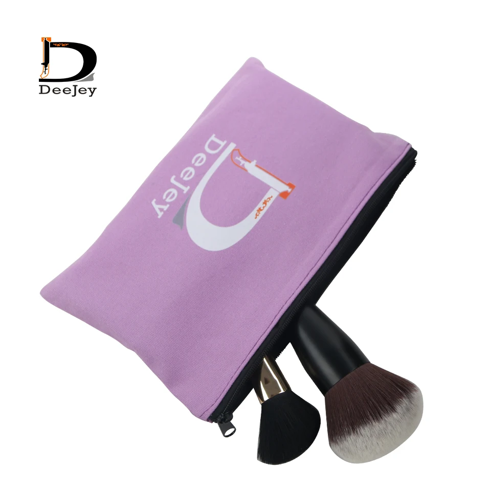 28x40cm soft polyester satin material cosmetic bag pouch with zipper blank or custom logo available