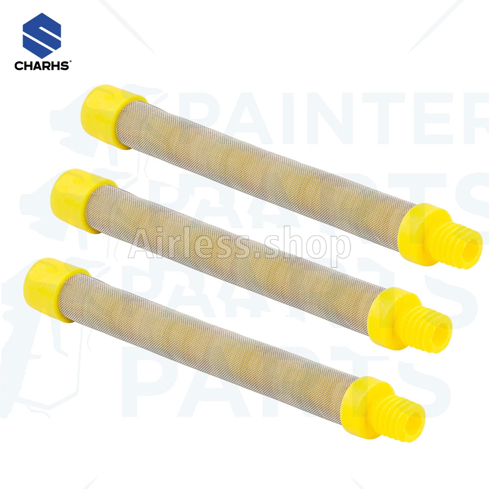 Charhs 20PCS Airless Gun Threaded filters 100mesh bulk filters Yellow Fine mesh filter  540-100 of their spray guns.