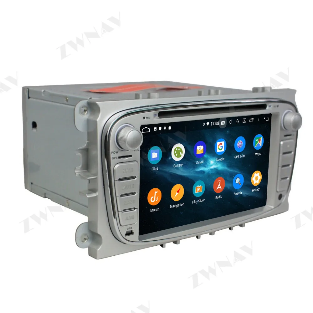 Android 10 IPS Screen For Ford Mondeo Screen Car Multimedia Player Navigation Audio Radio Stereo Head Unit Gps 2din  SILVER