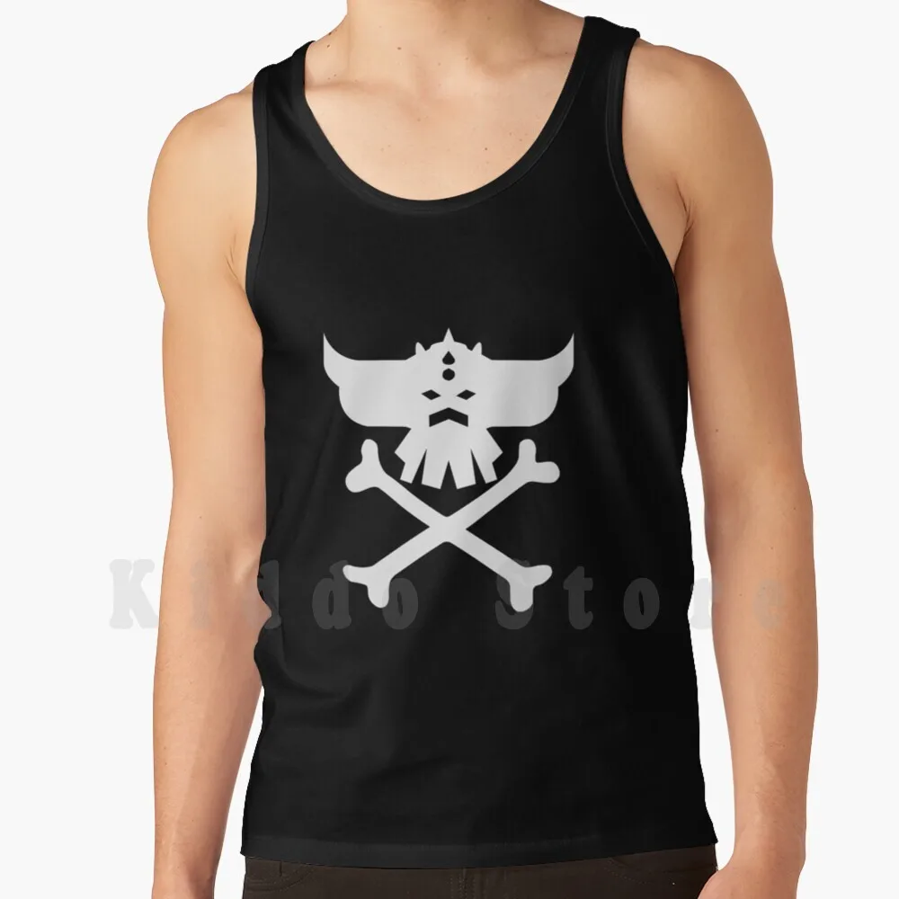 Overlord-White Tank Tops Vest Sleeveless Grendizer Goldorak Harlock Albator Pirate Corsair Space