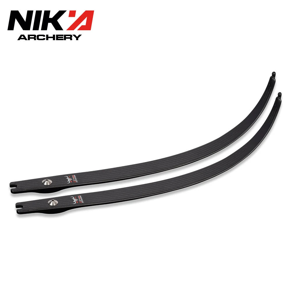 1 pair Nika Archery N3 Recurve Bow Limbs 55% Carbon Fiber with Small BULL Logo Limbs 22-46lbs Archery Recurve BOW