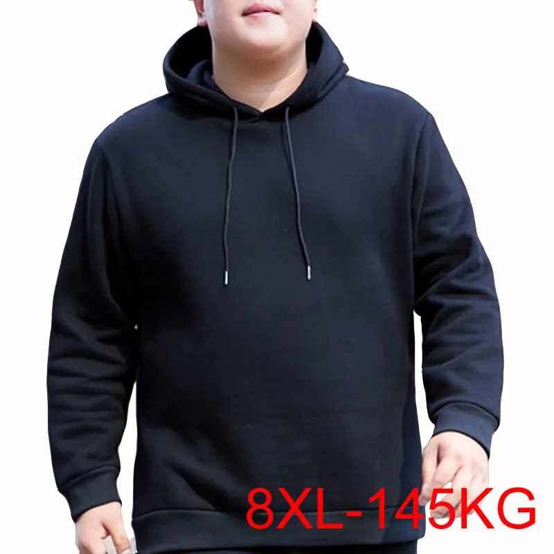 

Spring autumn sweatshirt 8XL bust 146cm 5XL 6XL 7XL plus size black color men casual hoodie