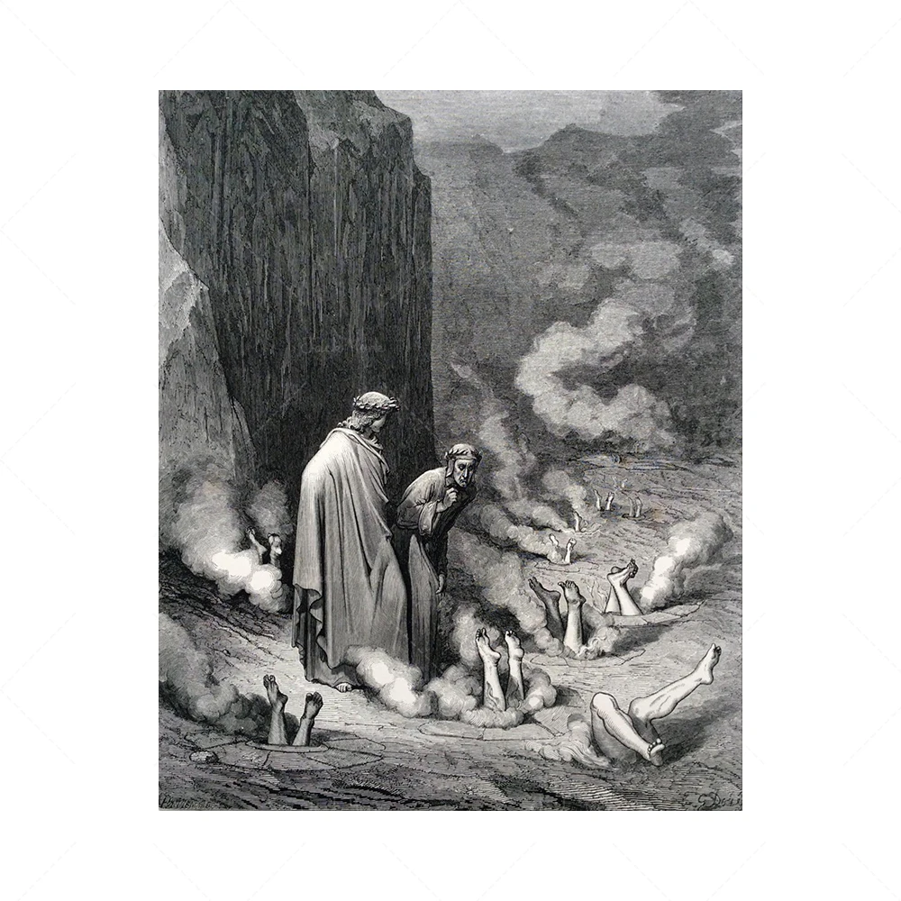 1870 ميلتون الجنة المفقودة النقش العتيق غوستاف دوري الكتاب المقدس الطبعة الأولى ملاك الجحيم الشيطان