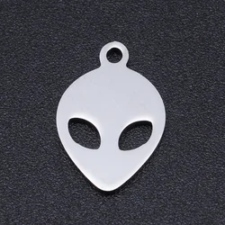 10pcs/lot 316 Stainless Steel Aliens Charms Wholesale Accept OEM Order DIY Necklace Bracelet Making Charms Bracelets Pendants