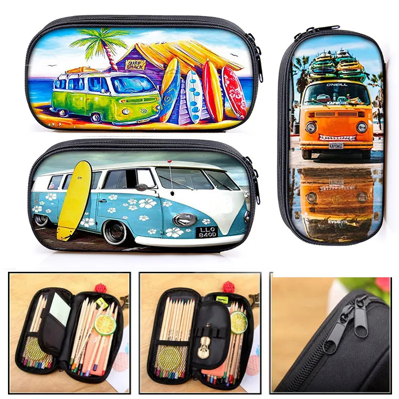 

Car Truck Cosmetic Case Pencil Bag Kids Stationary Case Pencil Box Children Cartoon Car Schoolbags Boys School Supplies Gift