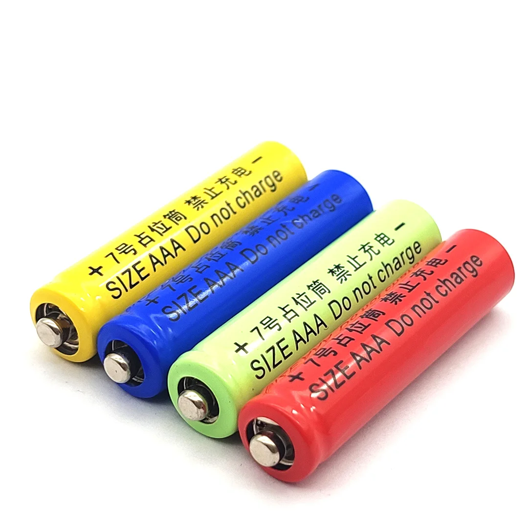 5Pcs AAA Size Dummy Fake Battery Setup Shell Placeholder Cylinder Conductor