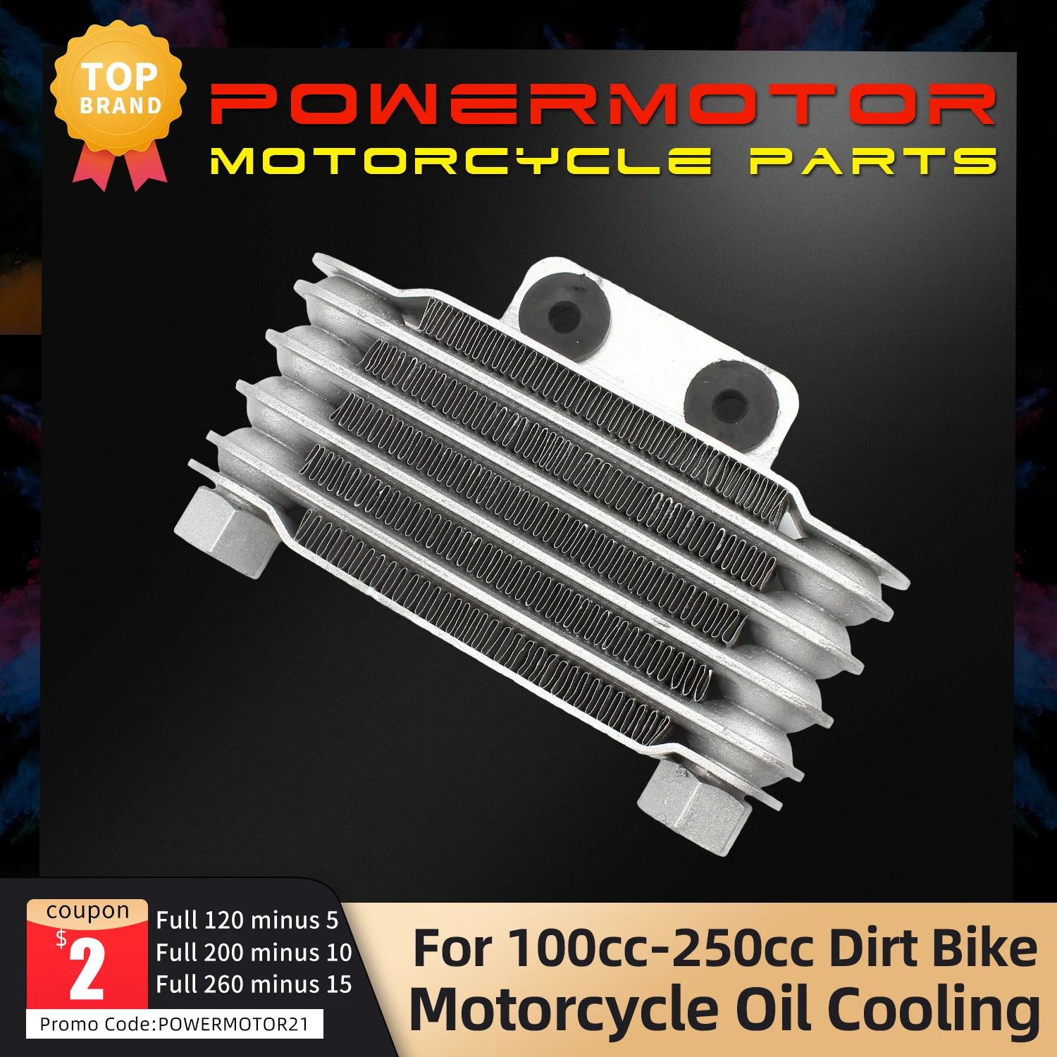 Universeller Motorrad-Ölkühler 158mm Kühlradiator für 100cc-250cc 65ml Motorrad Dirt Bike ATV Motorradkühler – Detail 2