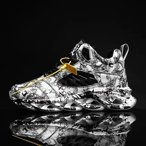 남자 운동화에 대 한 대형 높은 상위 PU 가죽 스포츠 신발 남자 스포츠 남자 신발에 대 한 소년 스포츠 신발 회색 Sneekers 체육관 GME-1518