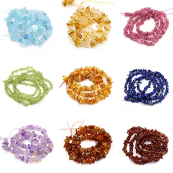 40cm Natural Citrines Quartzs Fluorite Chip Beads Crushed Stone Jewelry Accessories for Making Design Necklace Bracelet