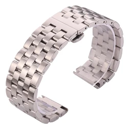 Watch Band Bracelet 20mm 22mm 24mm 26mm Women Men Silver Wrist Stainless Steel Universal Watch Strap Stainless Steel Strap