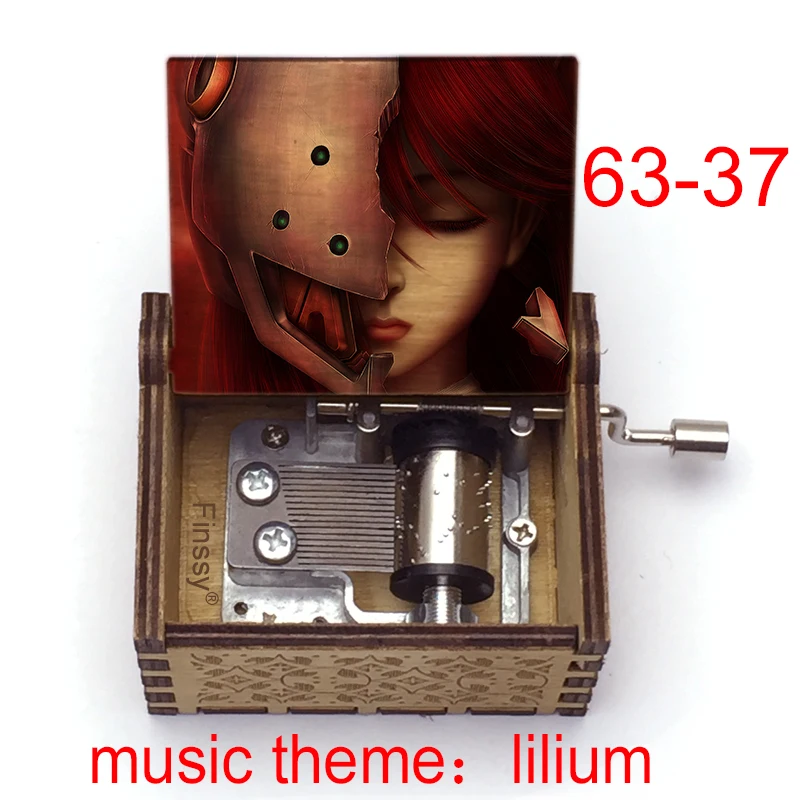 Popular Anime Elfen Lied Music Box Lilium Musical Theme Wooden Girlfriend Parents Birthday Festival Gifts Beautiful Ornament