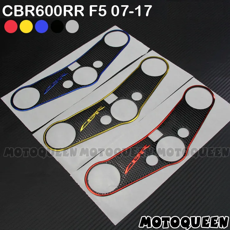 3D Decal Sticker Pad Triple Tree Top Clamp Upper Front End Waterproof For Honda CBR600RR F5 08 09 10 11 12 13 14 15 16 2007-2017