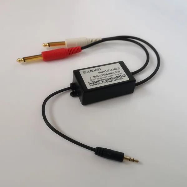 Audio Isolator 3.5 to 6.35 Conversion Filter Notebook Elimination of Current Sound Noise Audio Noise Reducer