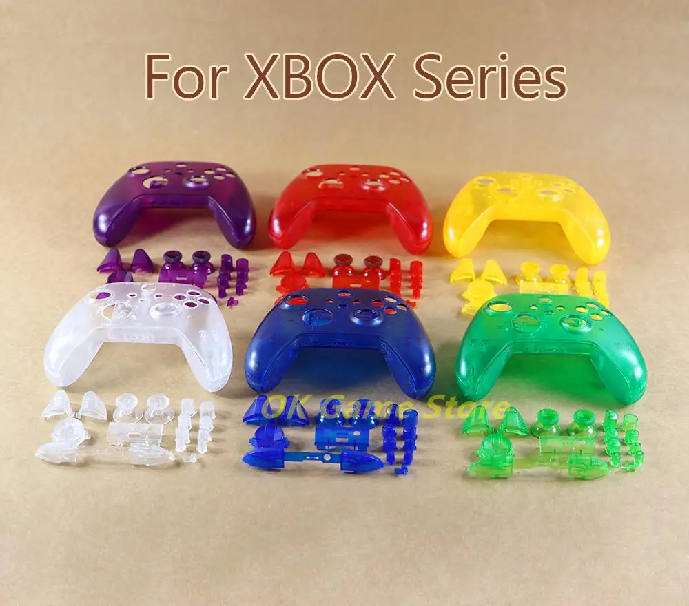 

12sets Clear Shell Case Replacement For Xbox Series X S Controller Transparent Housing Shell Cover Case With Full Sets Buttons