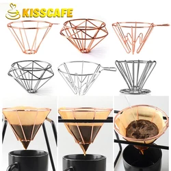 Coffee Filter Net Stainless Steel Dripper Filter Cup Holder Solid Drip Coffee Maker Household Kitchen Espresso Accessories