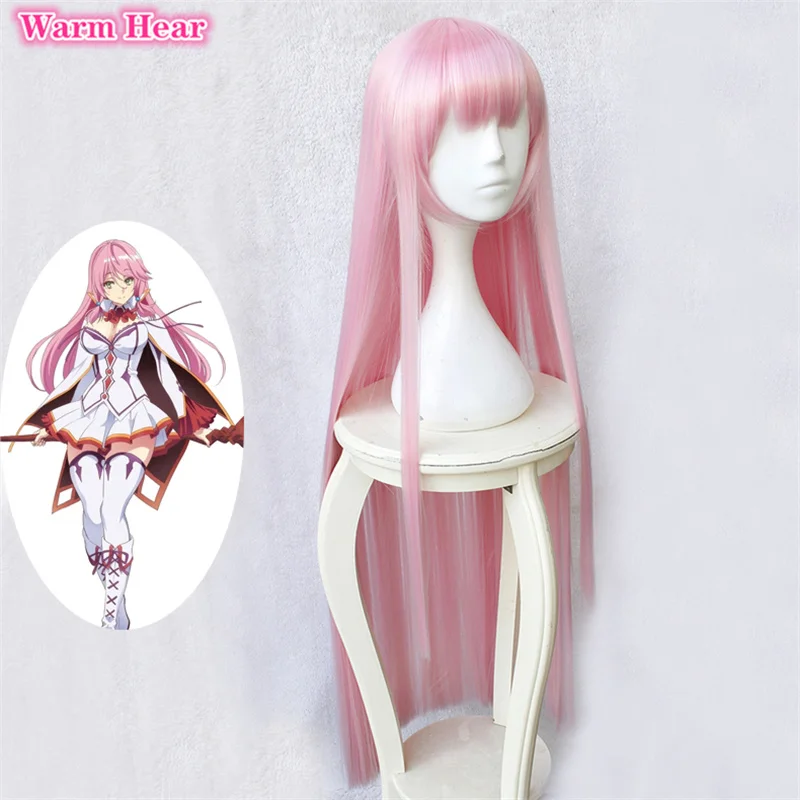 

39inches 100cmcm Long Pink Flare Arlgrande Jioral Wig Anime Redo of Healer Heat Resistant Synthetic Hair Wigs + a wig cap