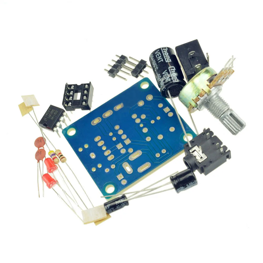 LM386 MINI Amplifier Board DIY Kit 3V-12V Power Amplifier Suit Electronic Fun Kits Beyond TDA2030