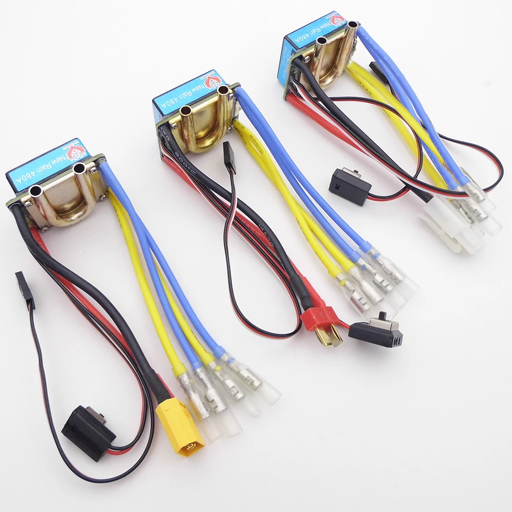 1PC Brushed ESC 480A 80A Speed Controller Water Cooling for 540 550 775 Brush Motor RC Boat Marine Tug Bait Wood Toy Boat ROV