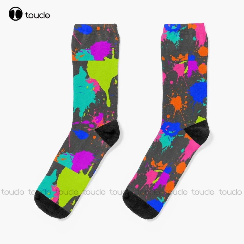 Splat Attack Socks Unisex Adult Teen Youth Socks Personalized Custom 360° Digital Print Hd High Quality  Christmas Gift