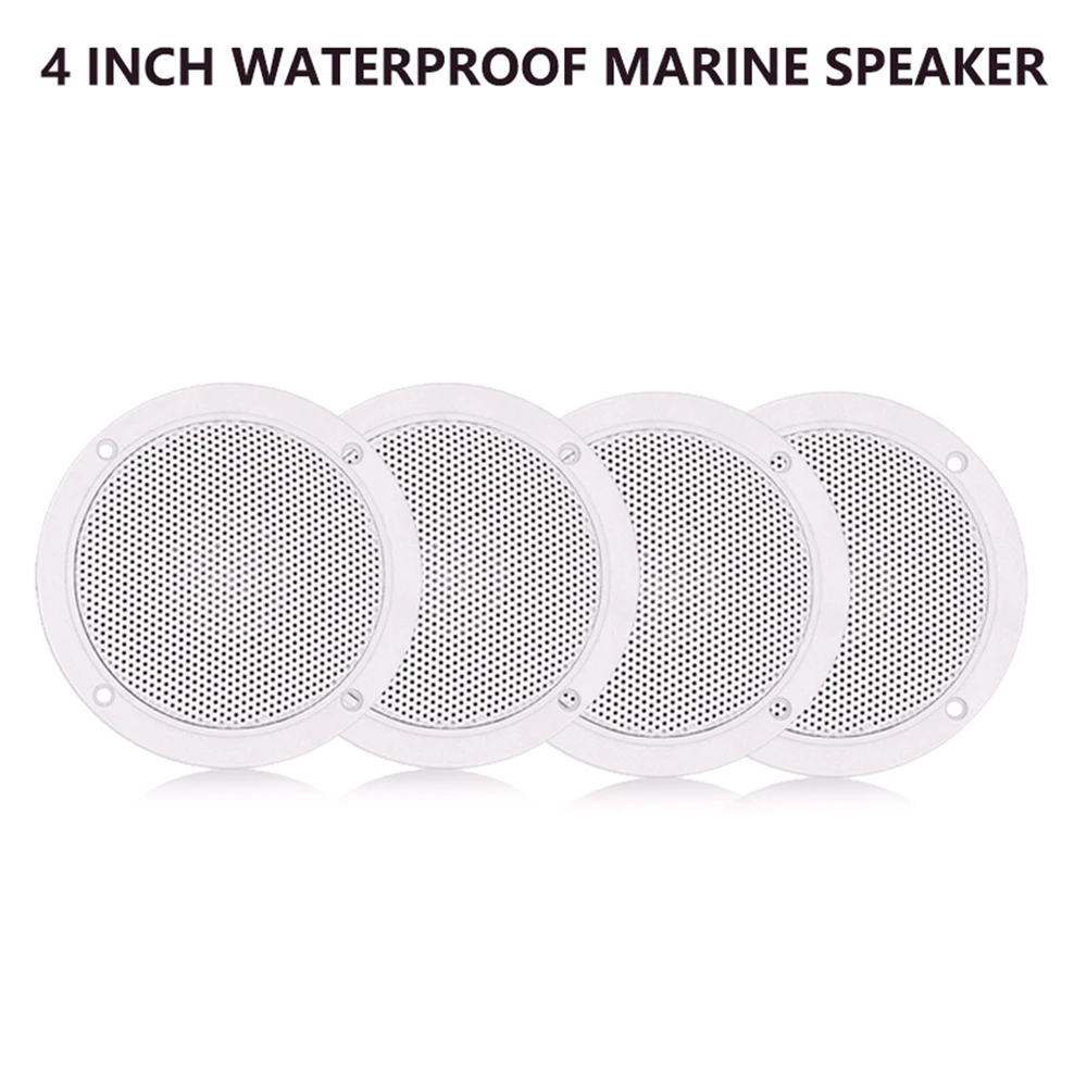 2 Pairs 120W 4 inch Marine Speakers Dual Full Range Waterproof Boat Music Speakers For Yacht ATV Truck Golf Cart Motorcycle