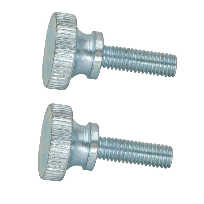 

M3 M4 M5 M6 M8 M10*16/18/20/25/30mm White Zinc Plated Carbon Steel Bolt High Head Glass Knurled Thumb Screw With Collar