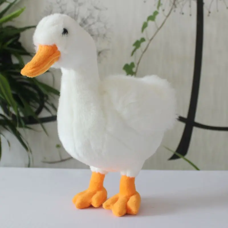 white duck plush toy lovely simulation duck 30x27cm soft doll kids toy decoration Christmas gift h1279