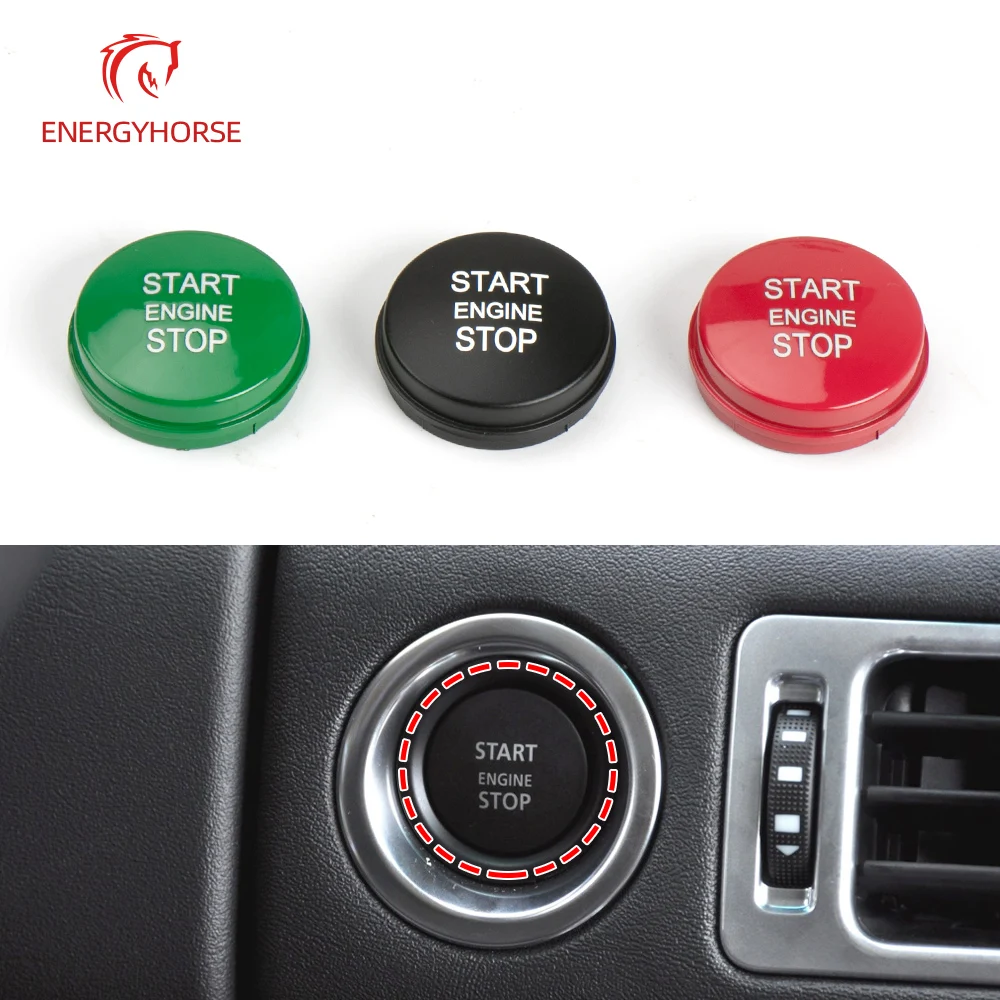 Car Start Stop Engine Button Switch Cover For Land Range Rover Car One-key Start Button Engine Ignition Switch Cover 2010-2012