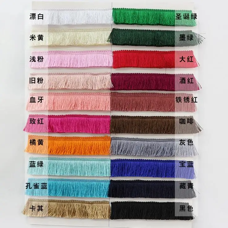 10yard Cheap Thicken Tassel Trims Polyester Curtain/Pillow Trim Earring/Bag Decorative Lace Fringe Sewing 2.8cm Wide