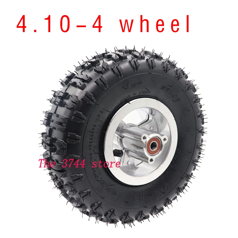 

4.10-4 Tire Wheel With 4 inch hub Rim and inner tube for ATV Quad Go Kart 47cc 49cc Mini Dirt Bike Scooter